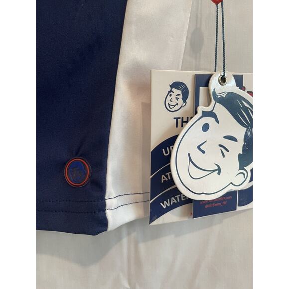 Boys Jr Swim Tee Size 4T ~ Navy Blue and White UPF 50+ ✨NEW✨ Water Resistant - Picture 2 of 8